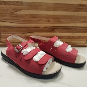 Propet Red Leather Strap Sandal Size 12